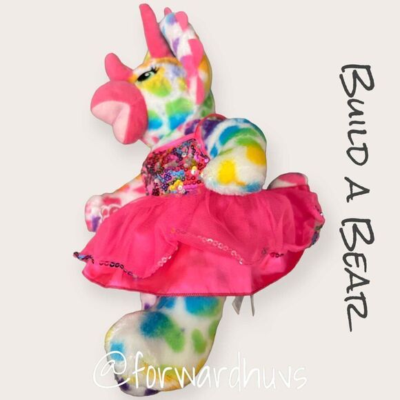 Build a Bear Tie-Dye Triceratops Bear In Dress - Picture 4 of 8